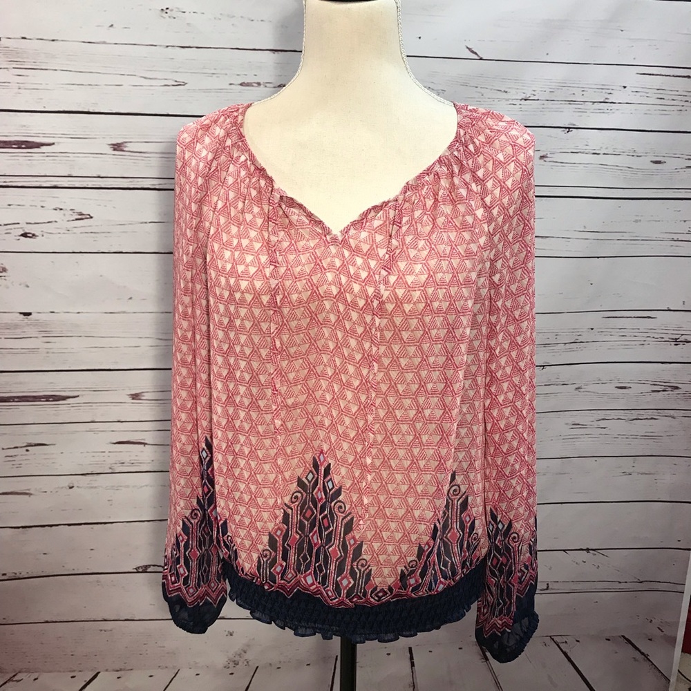 LUCKY BRAND Boho Peasant Blouse